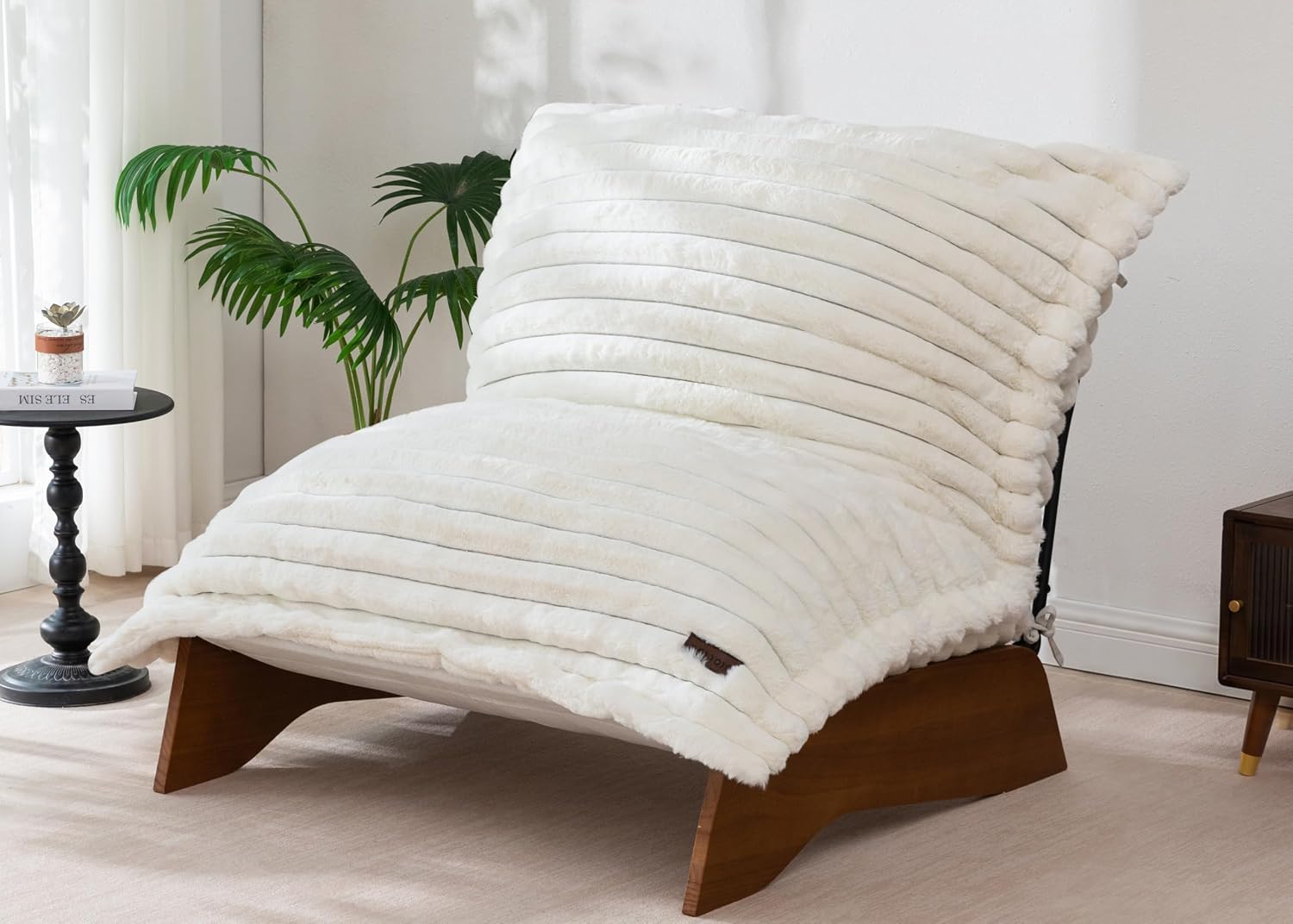 Adjustable Living Room Chair, 3-Position Bean Bag Chair with Frame - Image 8