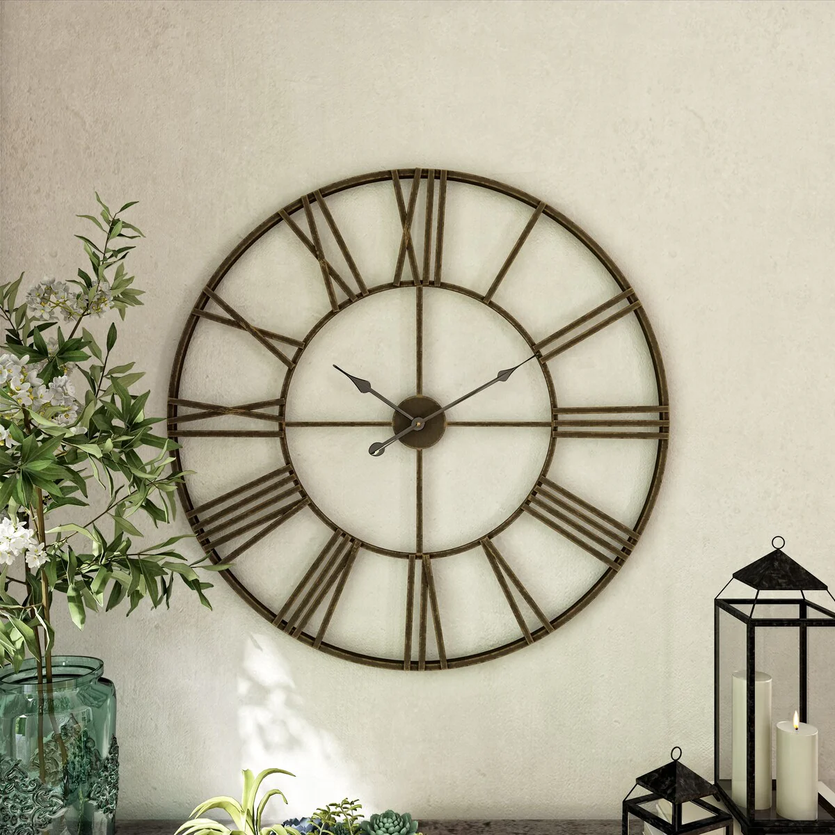 Modern Round Metal Wall Clock, Decorative Circular Hanging Clock for Living Room, Bedroom and Office - Image 8