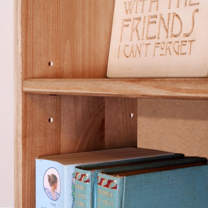 Tall Narrow Wood Bookcase, Slim Freestanding Bookshelf for Small Spaces, Home Office and Living Room - Image 11