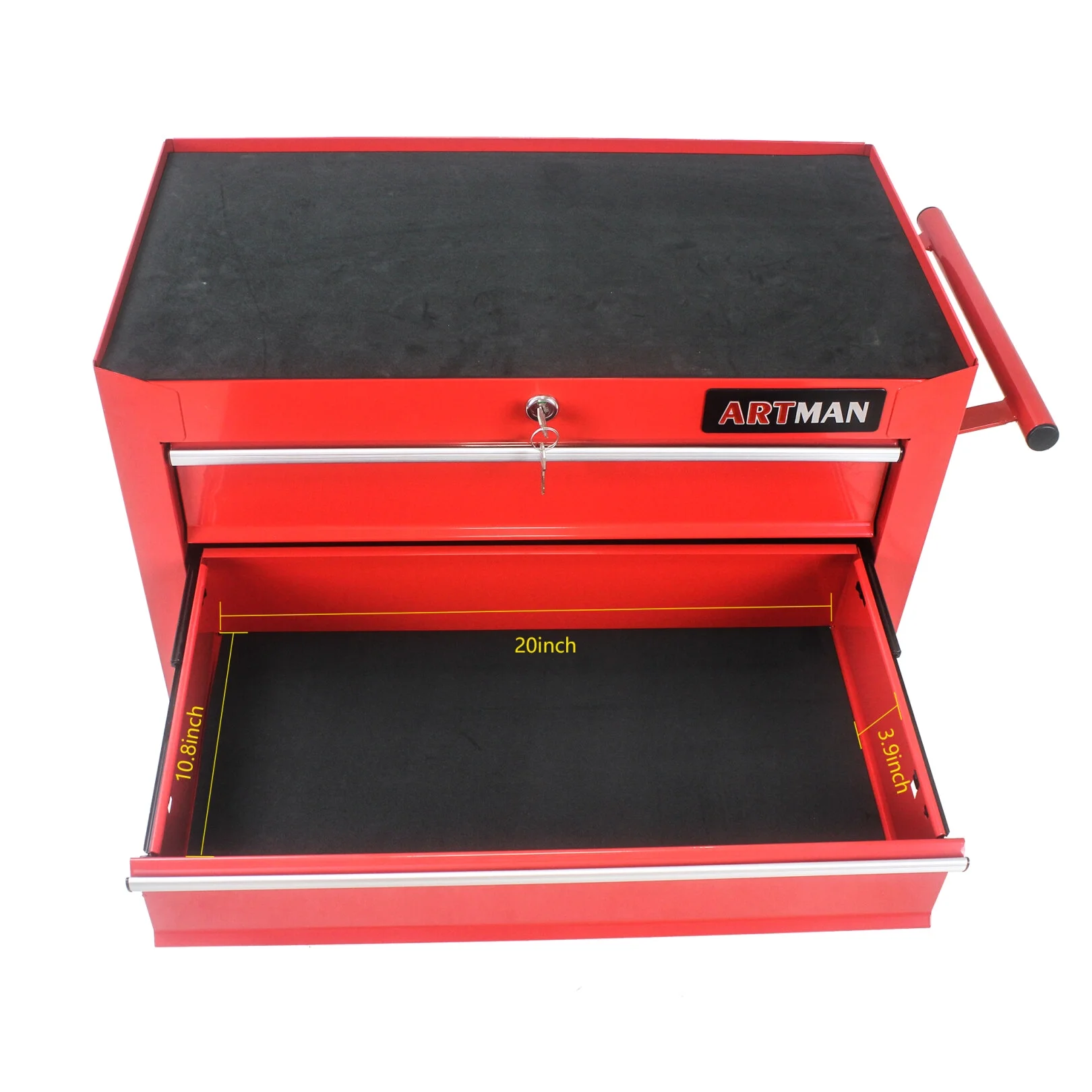 5-Drawer Rolling Tool Chest, Metal Tool Storage Organizer Cart with Locking System and Wheels, Multifunctional Mechanic Tool Cart for Garage, Warehouse, Workshop, Repair Shop, Red - Image 8