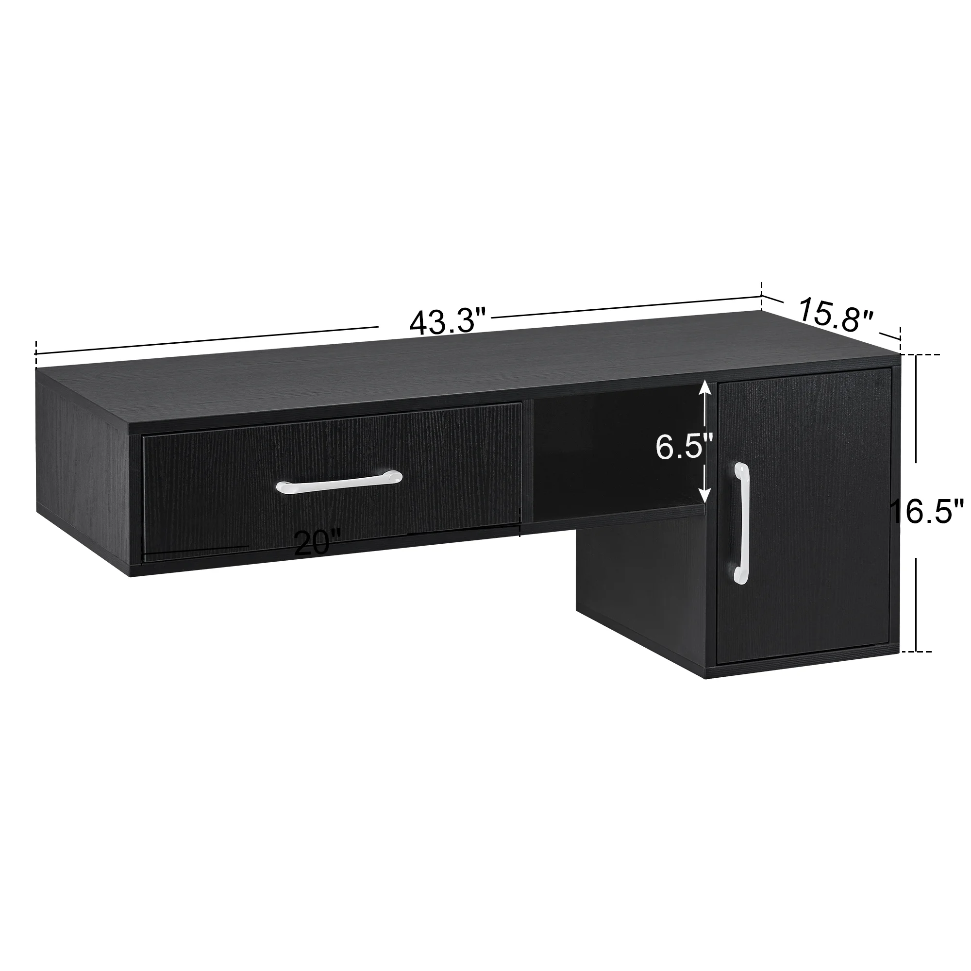 BarberPub Barber Wall Mount Station with Drawers, Beauty Multi-Functional Storage Cabinet 2530 - Image 4