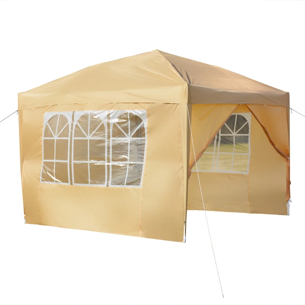 Spaco 10x10 FT pop up canopy with 2 Windows And 2 Doors, Instant Canopies Portable Gazebo UV Resistant Waterproof Enclosed Canopy Tent for Outdoor Events, Patio, Backyard, Party, Khaki - Image 9