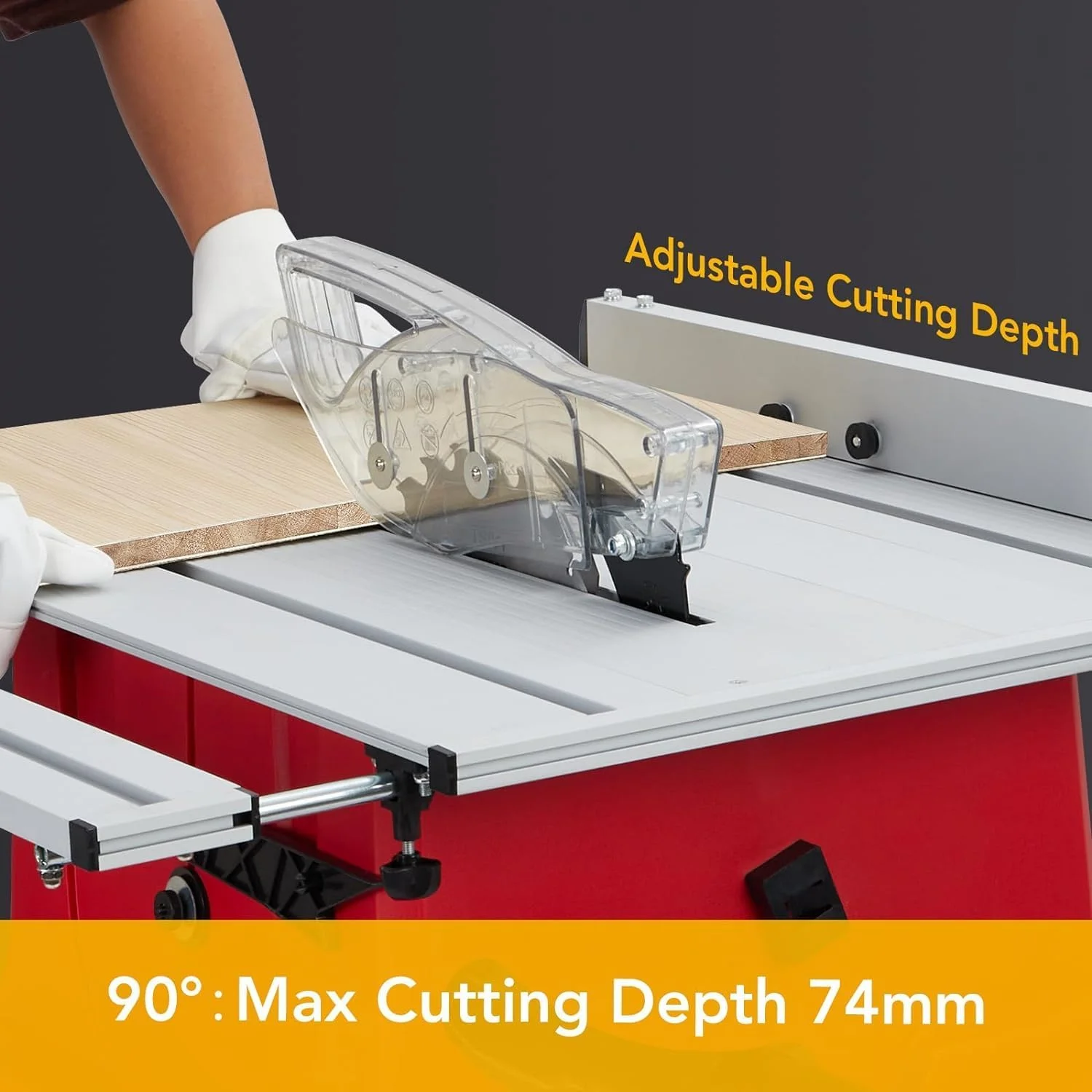 Wpond 1800W, 15A 10in Portable Table Power Saw, 5000 RPM - Image 4