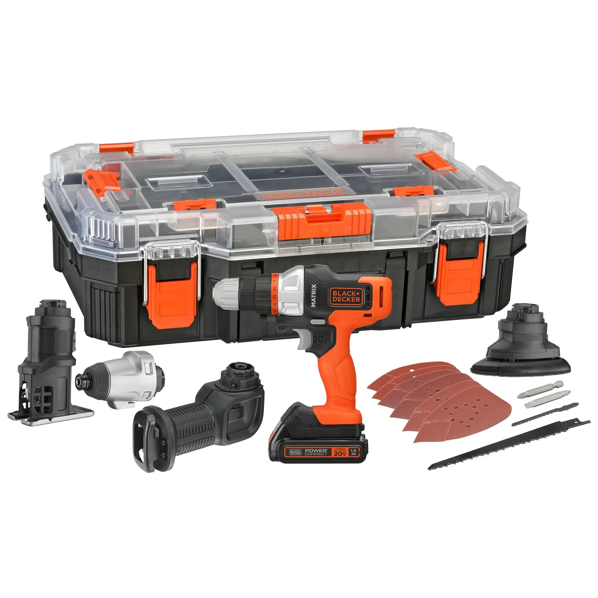 BLACK+DECKER MATRIX 20V MAX* Cordless 4-Tool Combo Kit with Storage (BDCDMT1204KITC1) - Image 10