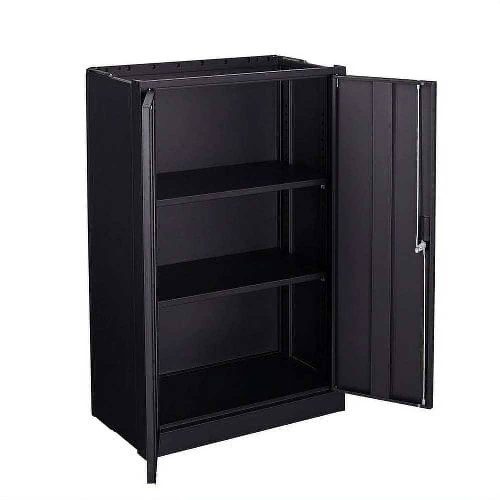 Metal Storage Cabinet with Door and Adjustable Shelves, Tall Steel Locker with Lockable Doors & Top Cabinet - Garage Storage Cabinet for Office, Garage, Home, Easy Assemble Required, White - Image 12