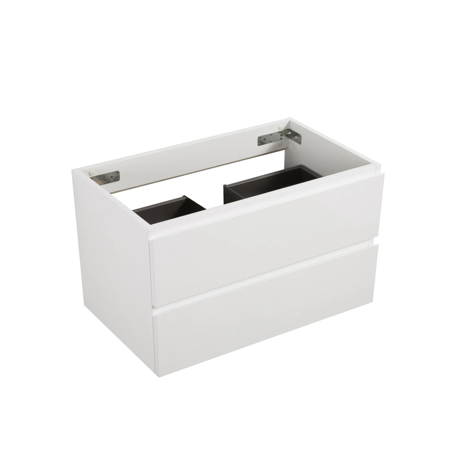 Wall Mount Bathroom Cabinet Without Basin, Gray Two-Drawer Storage Unit with Pre-Assembled Design for Space-Saving Modern Bathrooms - Image 16