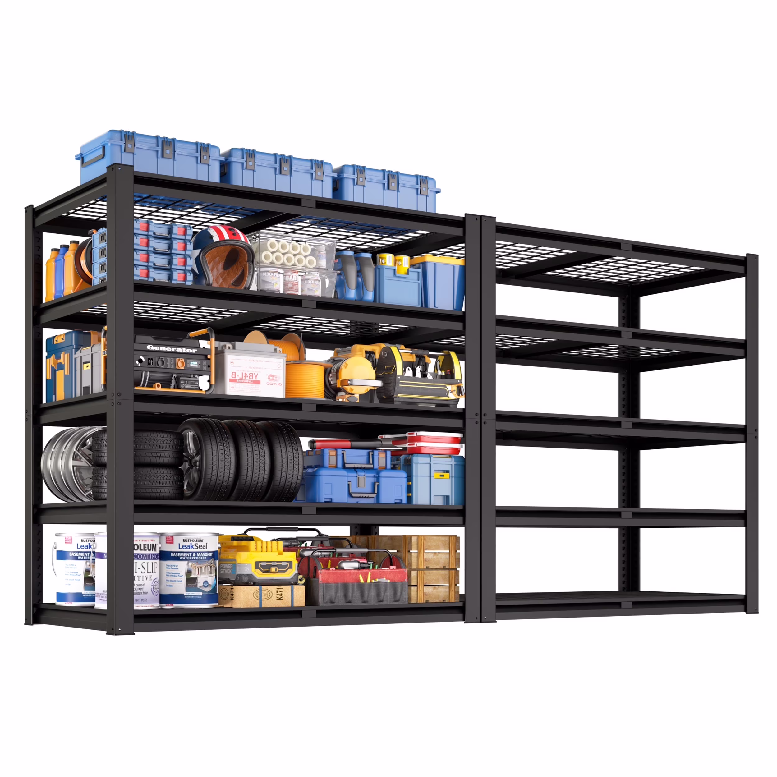 TrumanPick 2200LBS Metal Storage Shelves 40"W x 20"D x 59"H Garage Shelving Units Adjustable Storage Rack Heavy Duty Industrial Shelving - Image 3