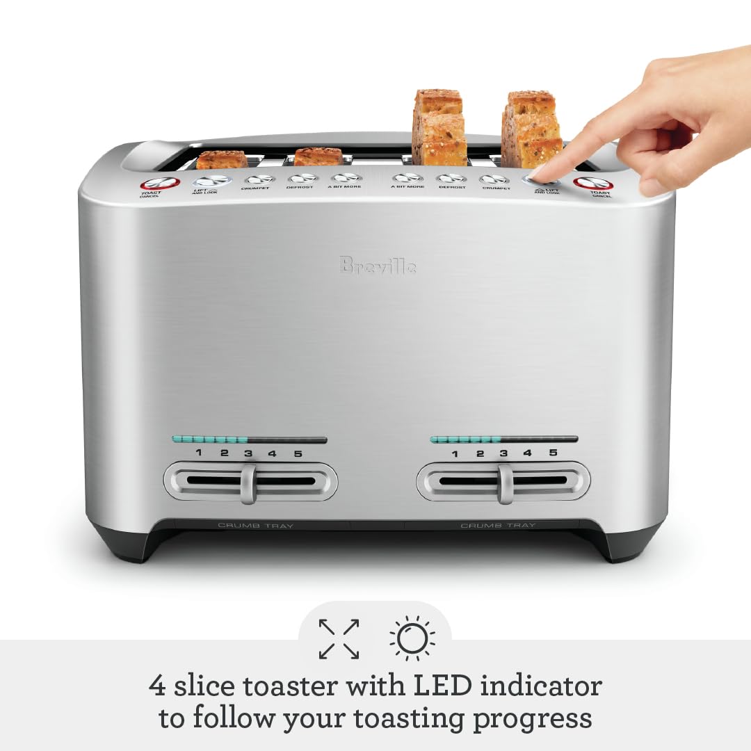 Die-Cast Smart Toaster, 2-Slice, Brushed Stainless Steel - Image 9