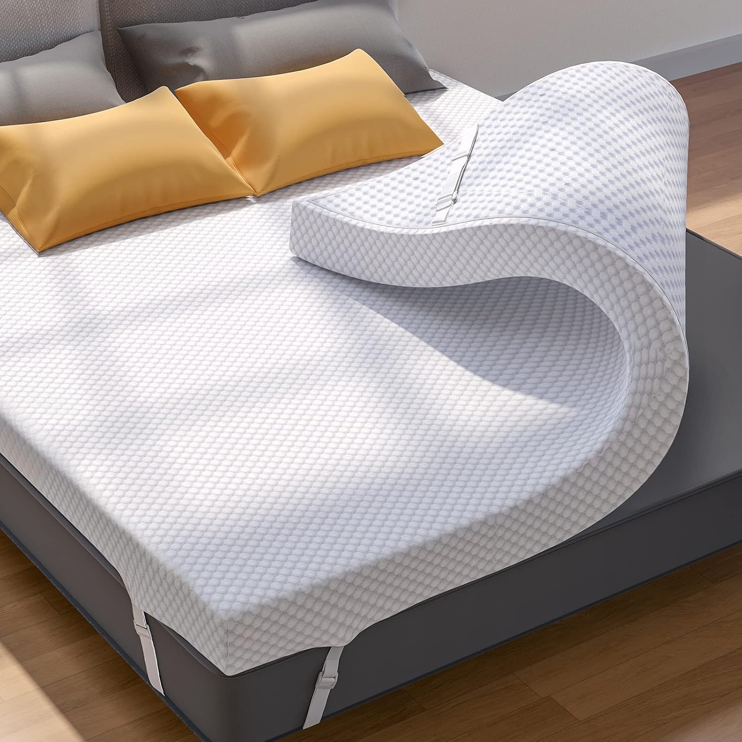 Twin XL 3 Inch Gel Memory Foam Mattress Topper for Dorm