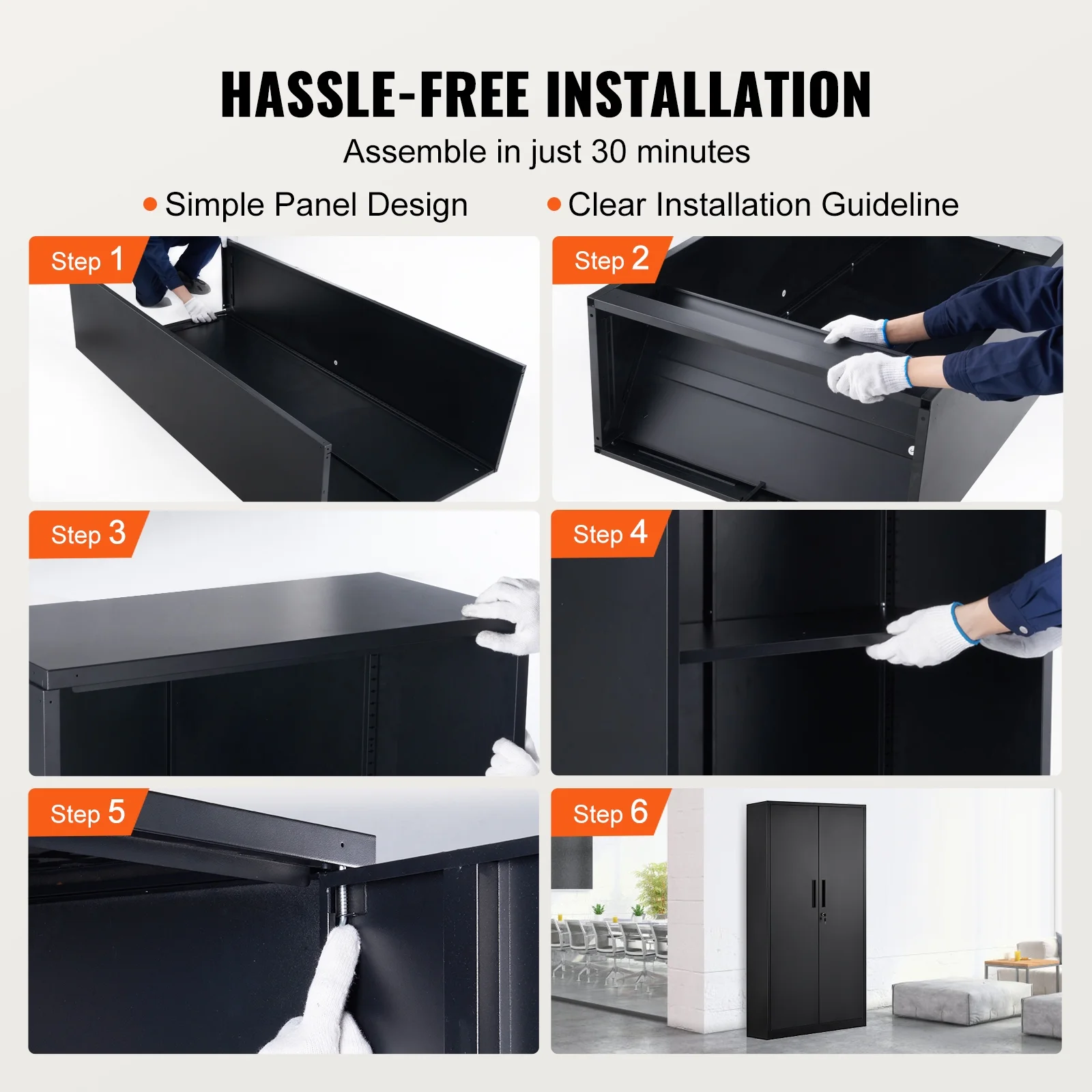 KFFKFF Iron Storage Unit, Secure Storage Unit with Dual Magnetic Entryways and Quartet of Customizable Racks, 71'' Iron Unit with 200 lbs Load Limit per Rack, Accompanied by Trio of Keys - Image 5