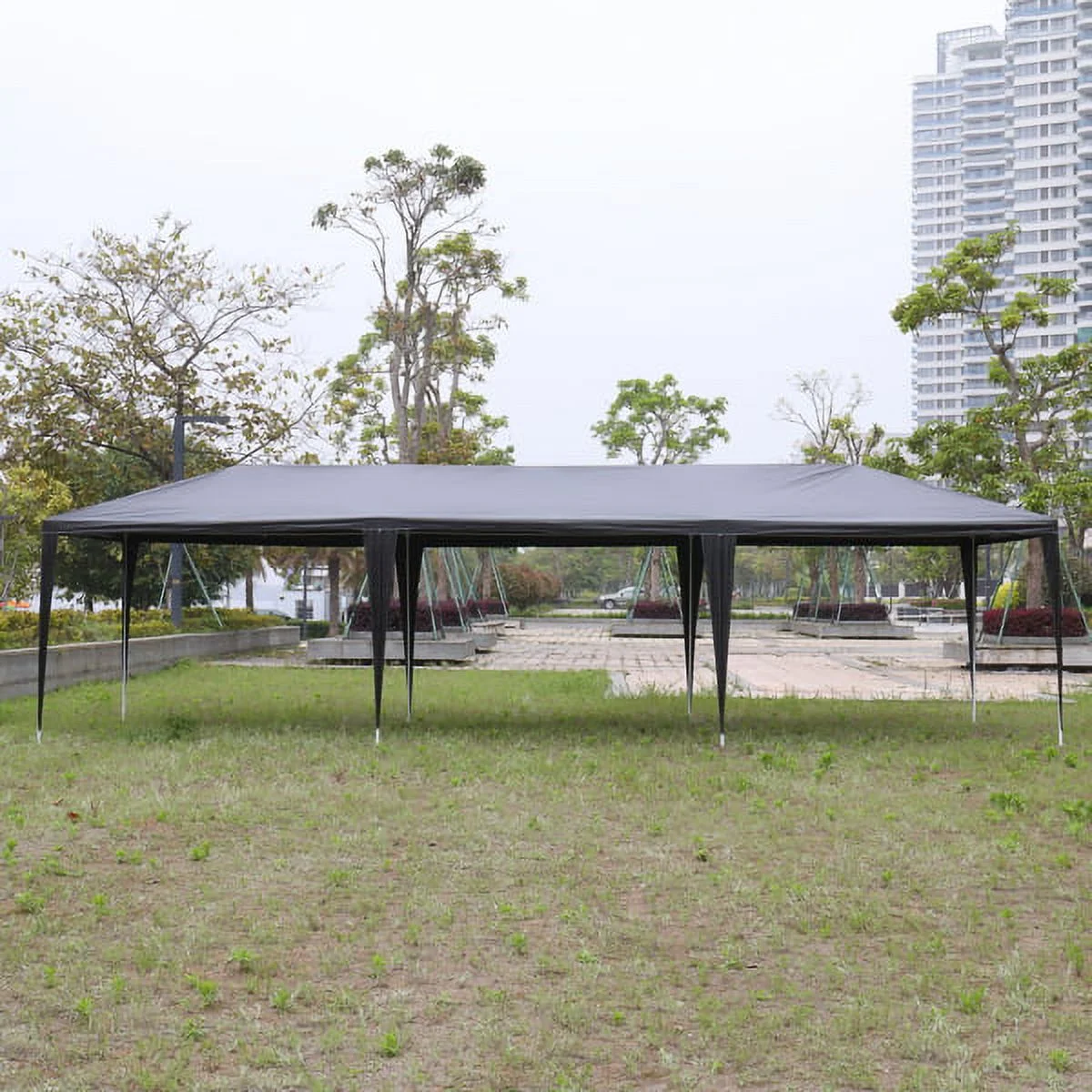 10'x30' Outdoor Party Tent with 8 Removable Sidewalls Waterproof Canopy Patio Wedding Gazebo, Black - Image 7