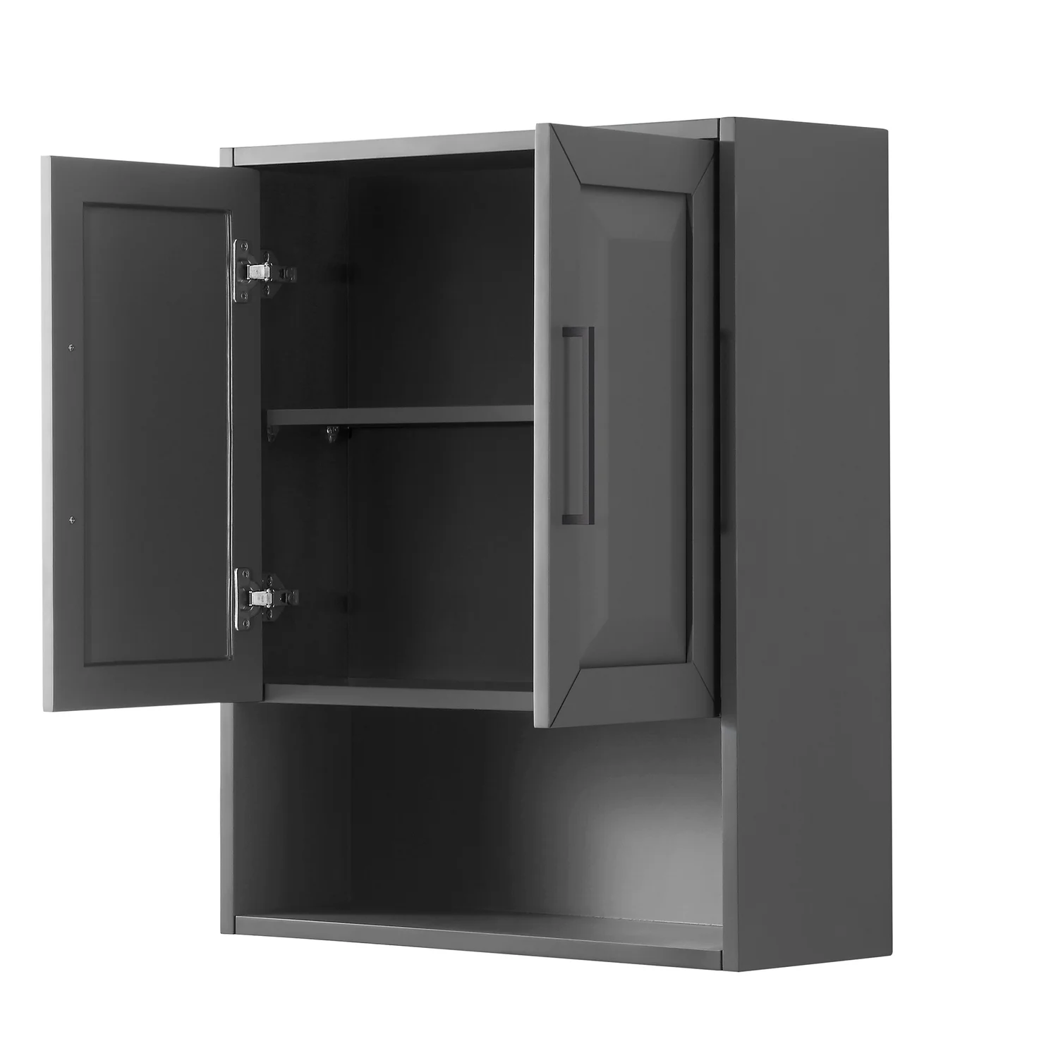 Wyndham Collection Daria Over-the-Toilet Bathroom Wall-Mounted Storage Cabinet in Dark Espresso with Matte Black Trim - Image 24