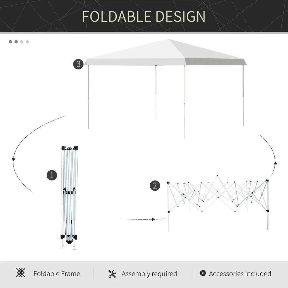 Barara King Outdoor Canopy Tent, Patio Portable Canopy,13' x 13' Pop Up Canopy Tent, Instant Sun Shelter, Tents for Parties,White - Image 10