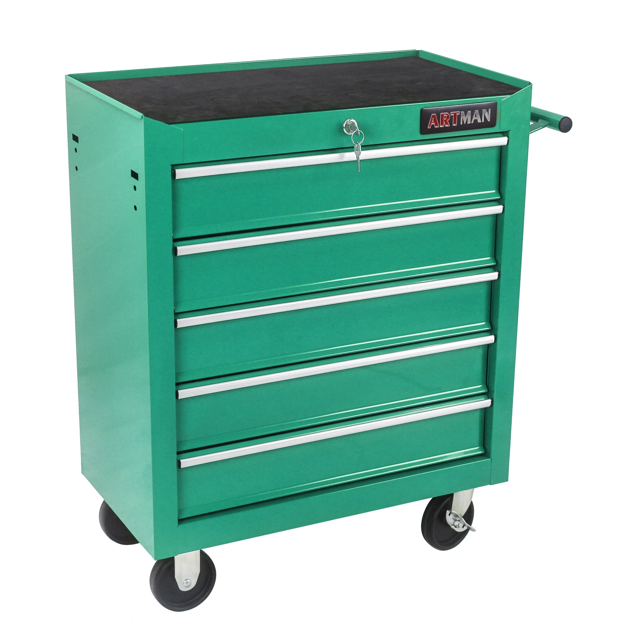 5-Drawer Rolling Tool Chest on Wheels, 24-inch Tool Storage Cabinet with Locking System for Garage Workshop Warehouse Repair Shop, Red - Image 24