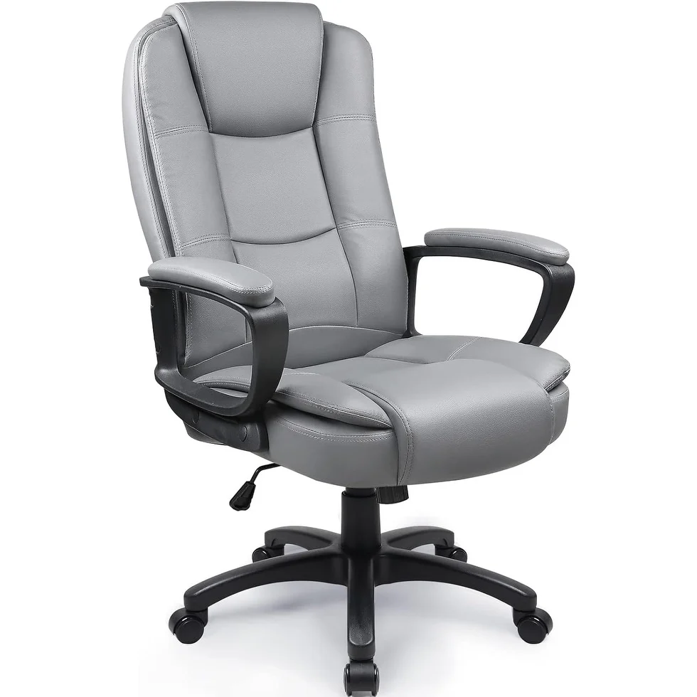 Big and Tall Executive Office Chair, High Back Ergonomic Leather Chair, 400 lb Capacity - Image 4