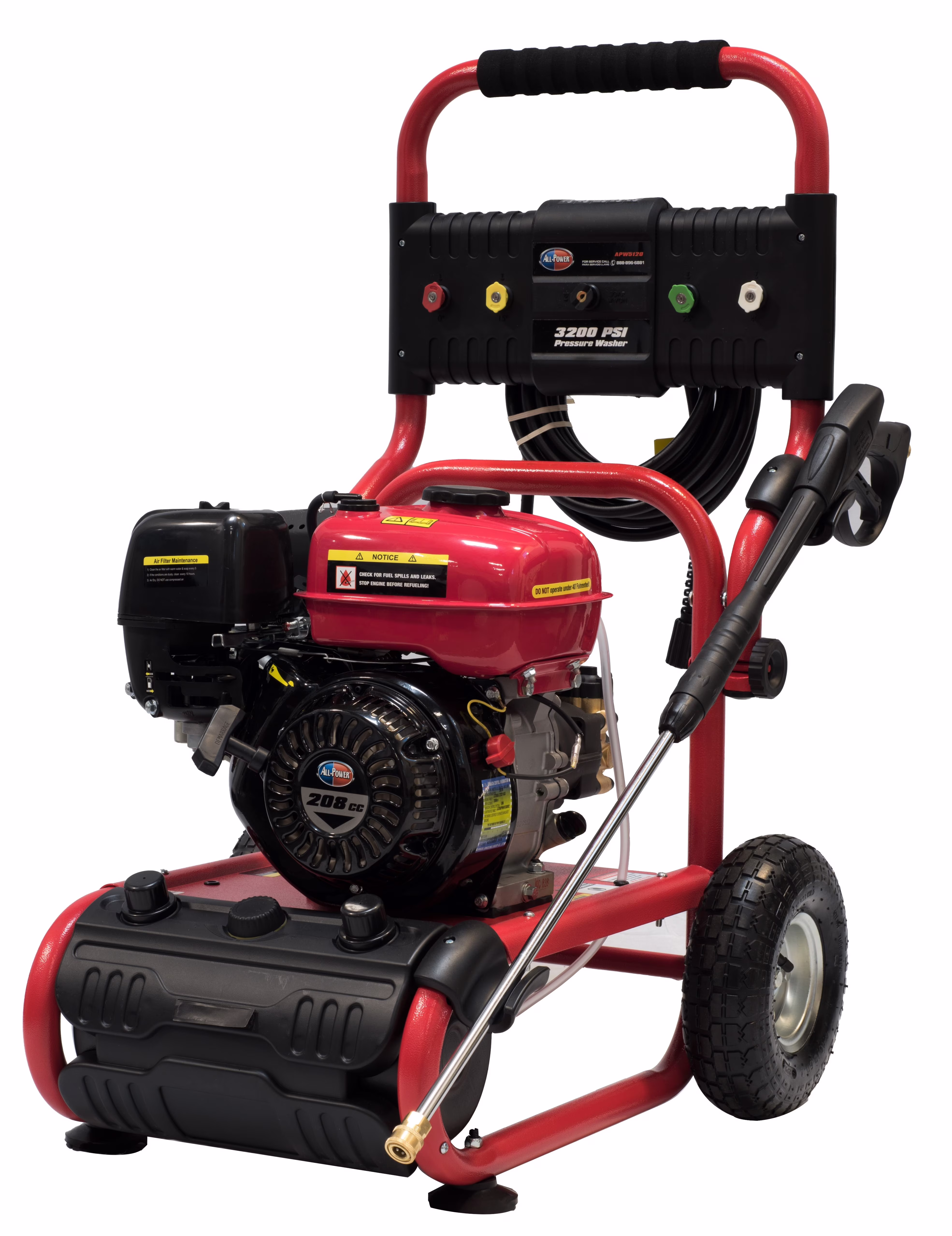 All Power Heavy Duty 3200 PSI, 2.6 GPM Gas Pressure Washer, Power Washer for Outdoor Cleaning, APW5120