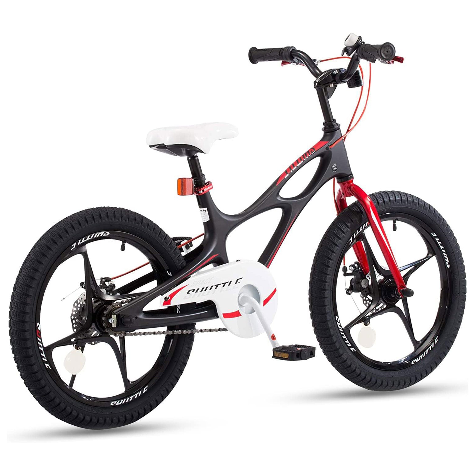 18" Magnesium Alloy Kids Bike – Dual Disc Brake, Lightweight Frame, Black - Image 3