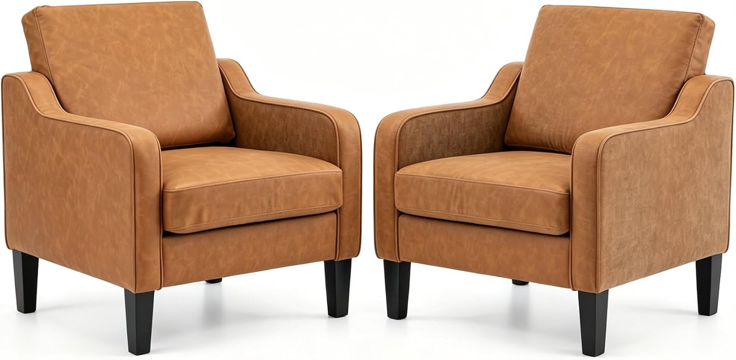 Olive Green Accent Chair, Upholstered Armchair for Living Room - Image 25