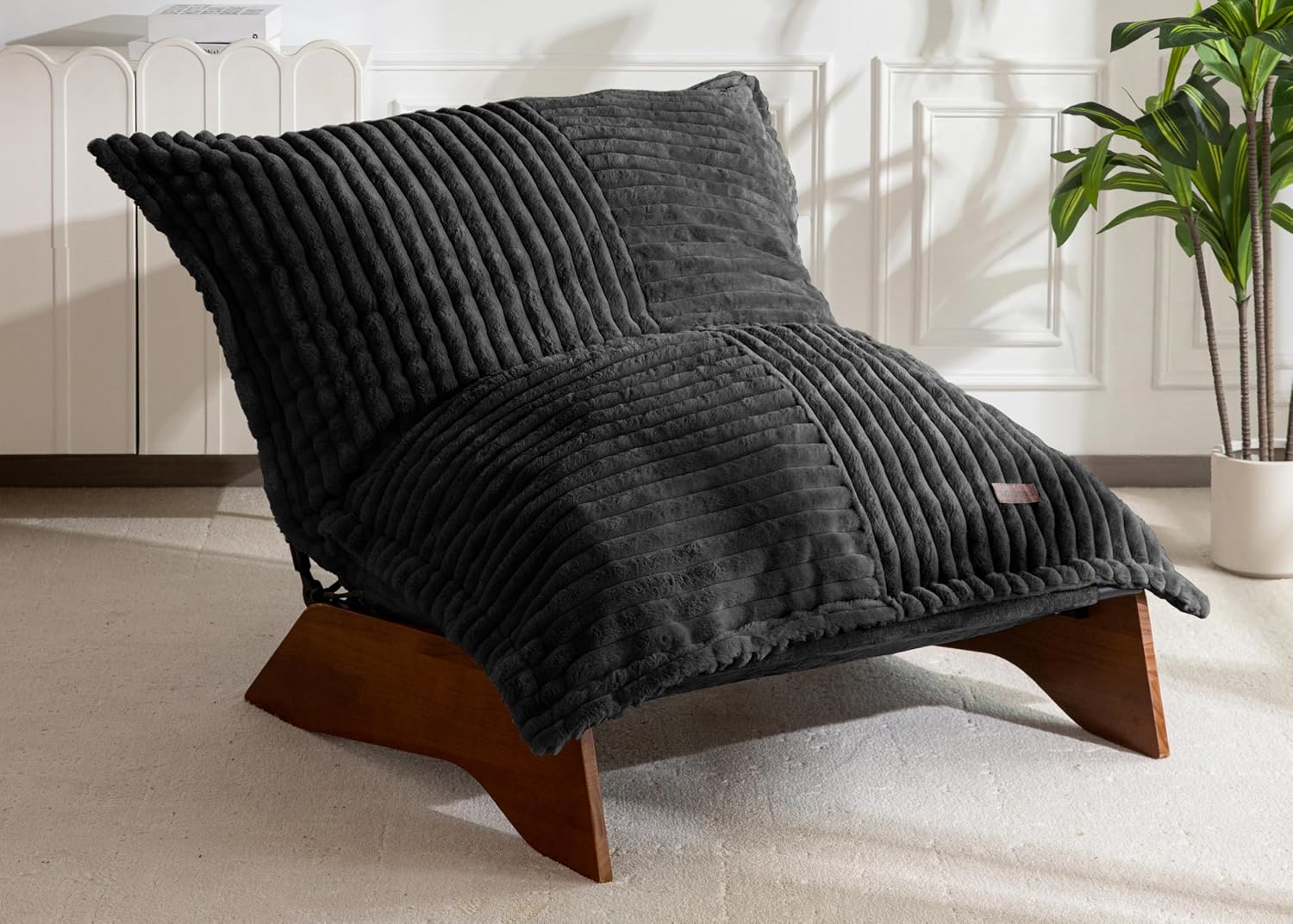 Adjustable Living Room Chair, 3-Position Bean Bag Chair with Frame - Image 9