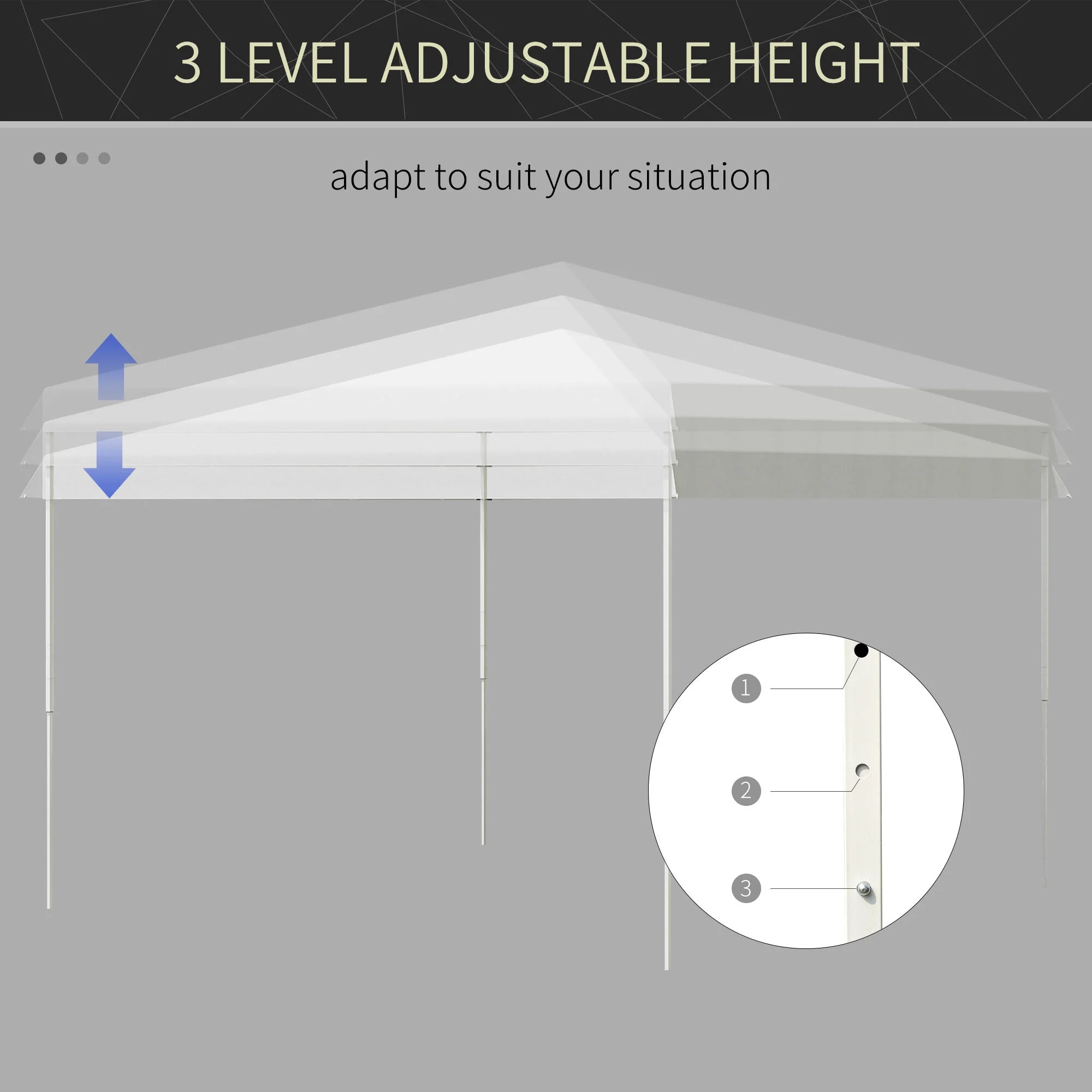 DUOSONG Outsunny 10' X 8' Retractable Awning, Patio Awnings, Sunshade Shelter W/ Manual Crank Handle, Uv & Water-Resistant Fabric And Aluminum Frame For Deck, Balcony, Yard, Beige Beige Aluminum - Image 23