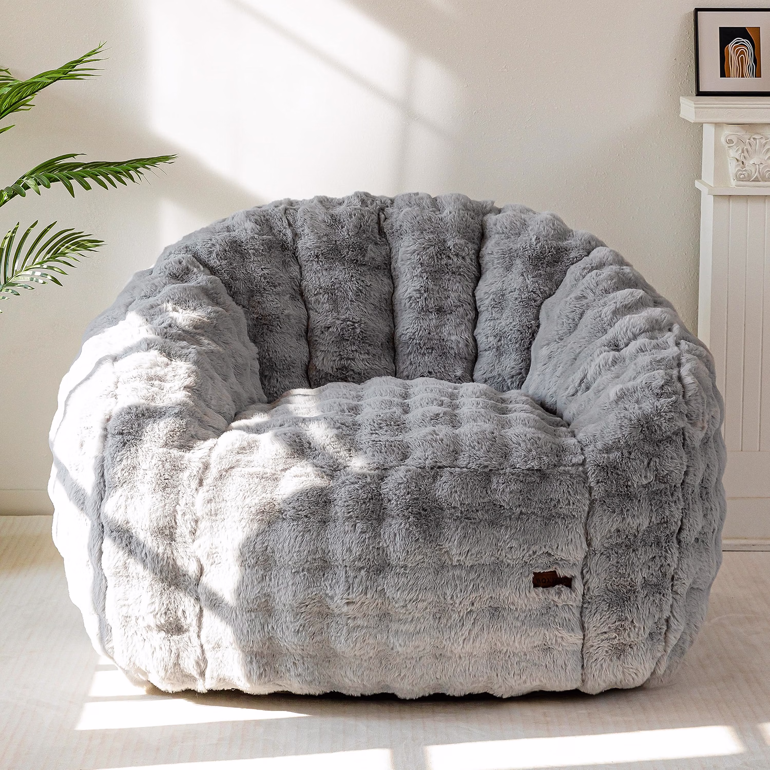 Giant Bean Bag Chair for Adults, Oversized Shell Shape Bean Bag - Image 10