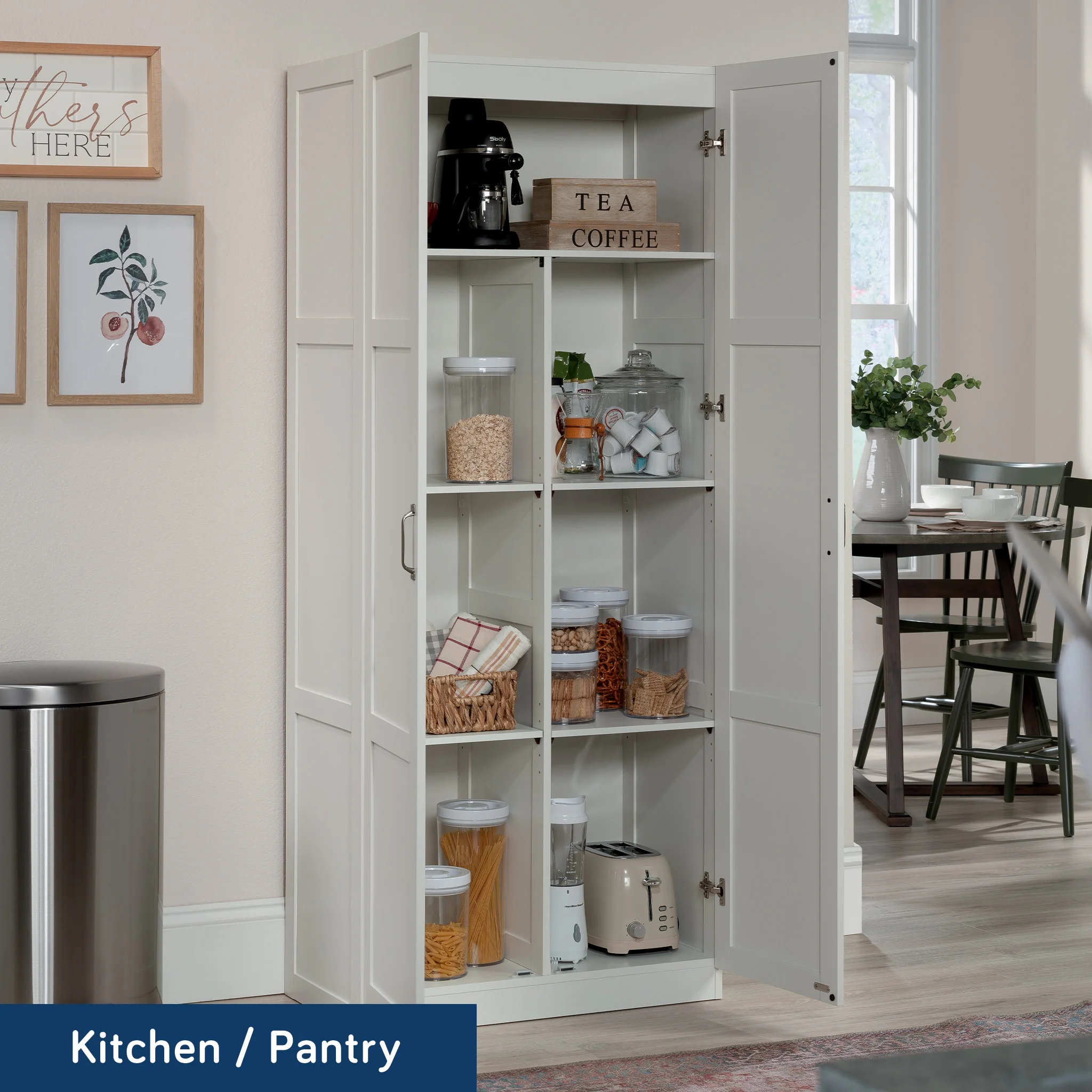 Sauder Select 2 Door Storage Cabinet, Reclaimed Pine Finish - Image 27