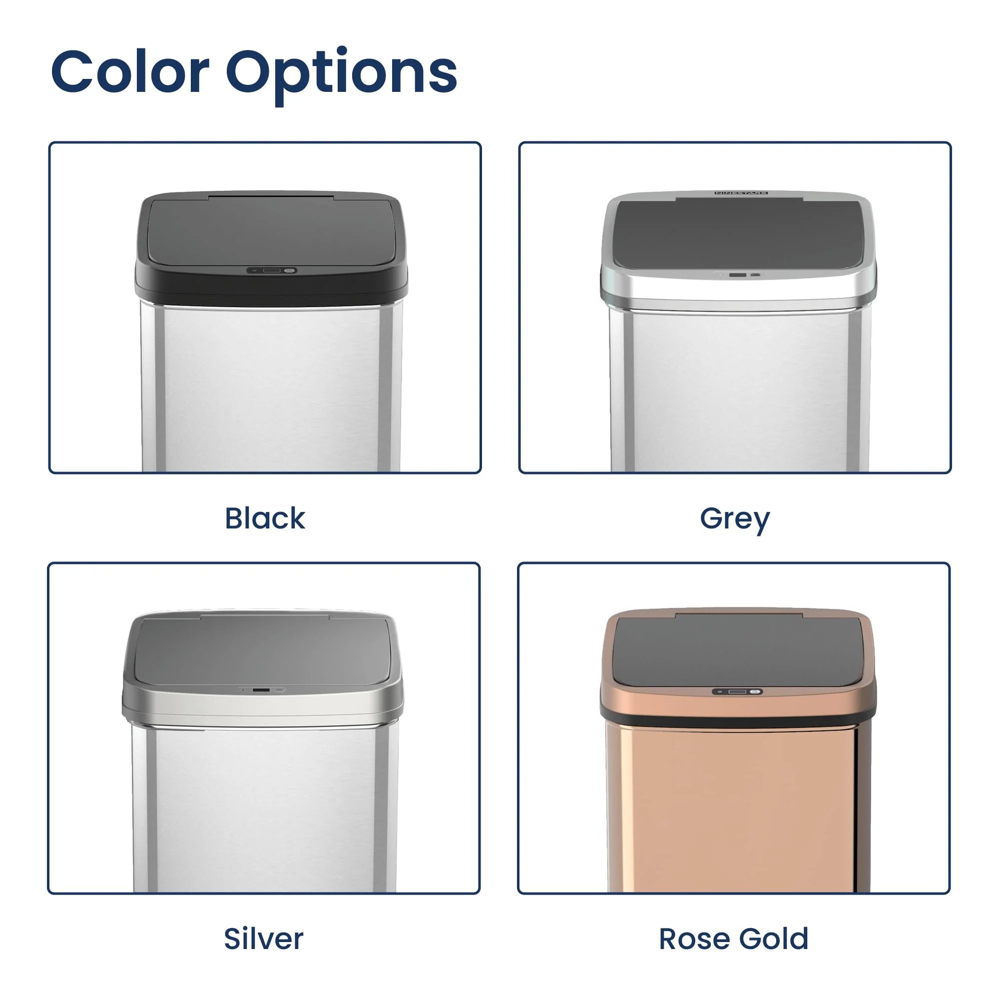 13 Gallon Touchless Motion Sensor Trash Can, Automatic Hands-Free Kitchen Garbage Bin with Sensor Lid - Image 6