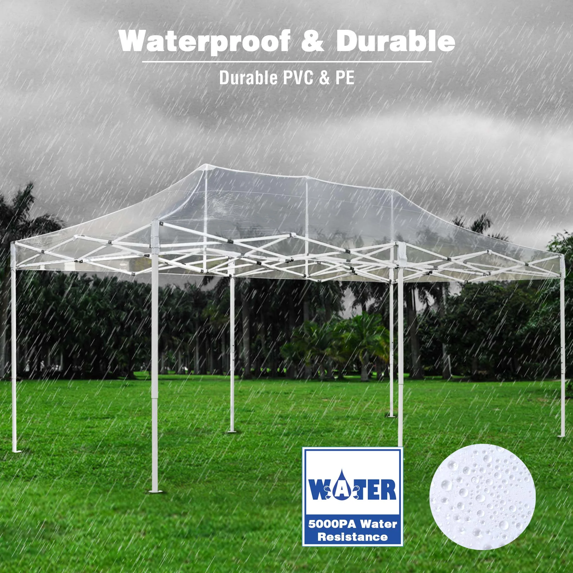 InstaHibit 10x20Ft Replacement Pop up Canopy Top Sunshade Cover Outdoor Patio - Image 33