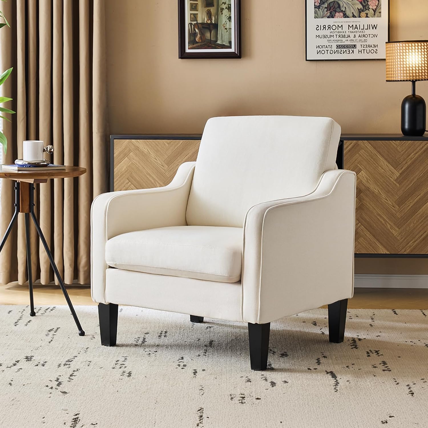 Olive Green Accent Chair, Upholstered Armchair for Living Room - Image 18