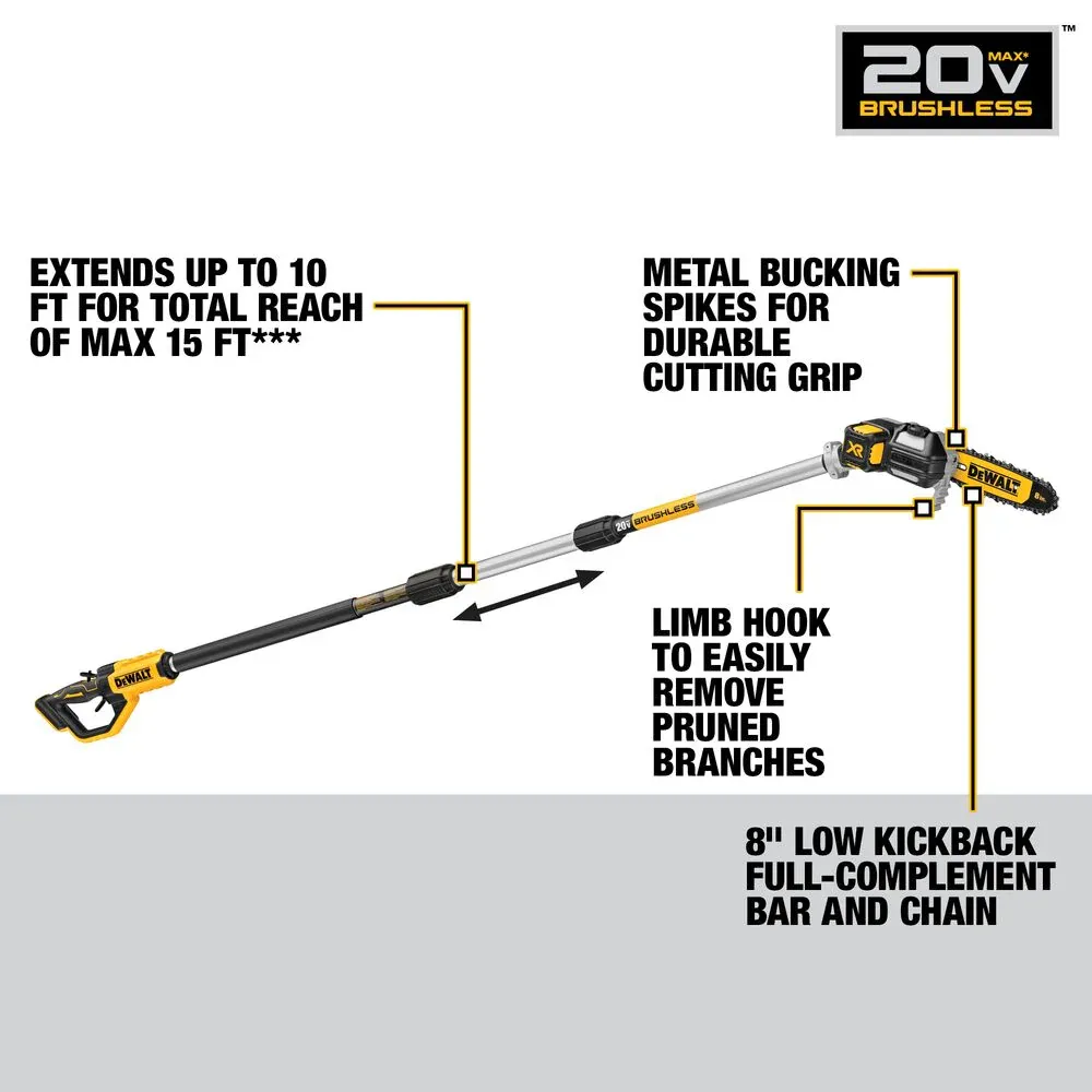 8-Inch Lithium-Ion Cordless Pole Saw Kit - Image 8