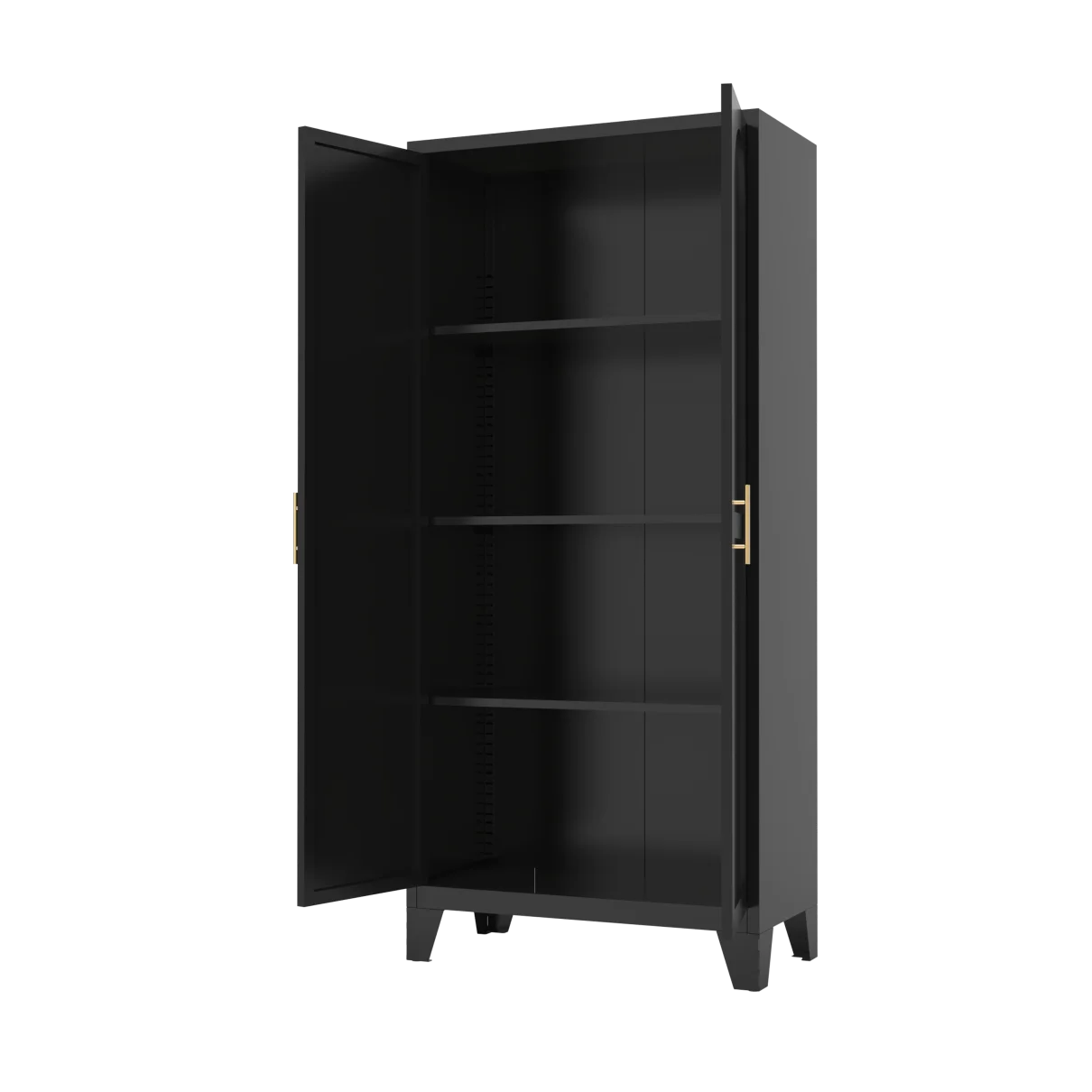 71 Inch Metal Storage Cabinet with 2 Doors and 5 Adjustable Shelves, Lockable File Cabinet for Organizing Garage, Pantry, Basement, Laundry Room or Mudroom, White - Image 18