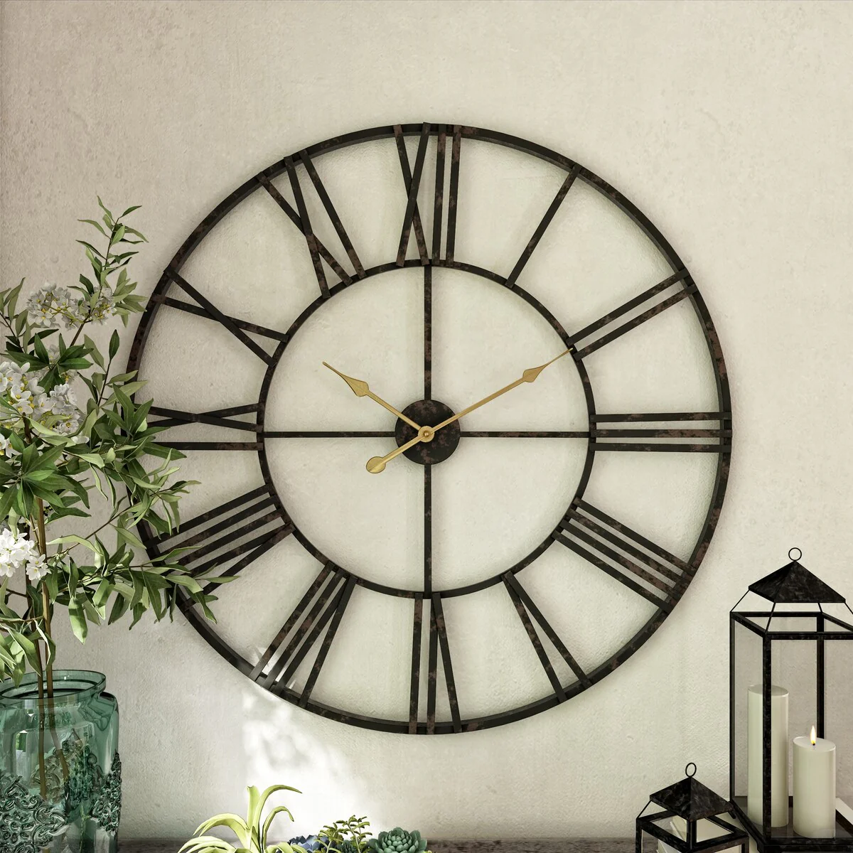 Modern Round Metal Wall Clock, Decorative Circular Hanging Clock for Living Room, Bedroom and Office - Image 5