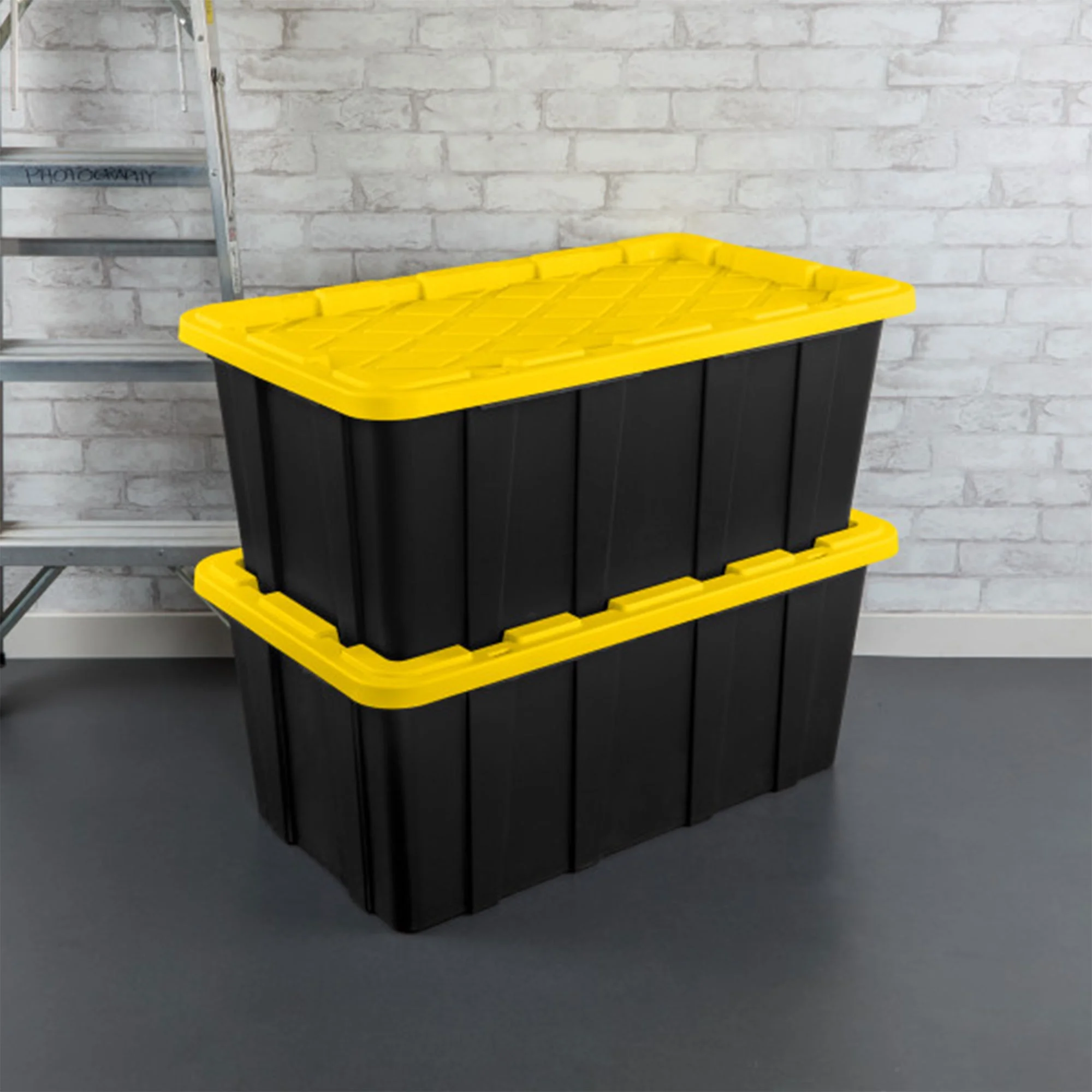 Sterilite 4 Shelf Plastic Storage Unit & 4 Pack 38 Gal Totes & 6 Pack 27 Gal Totes - Image 11