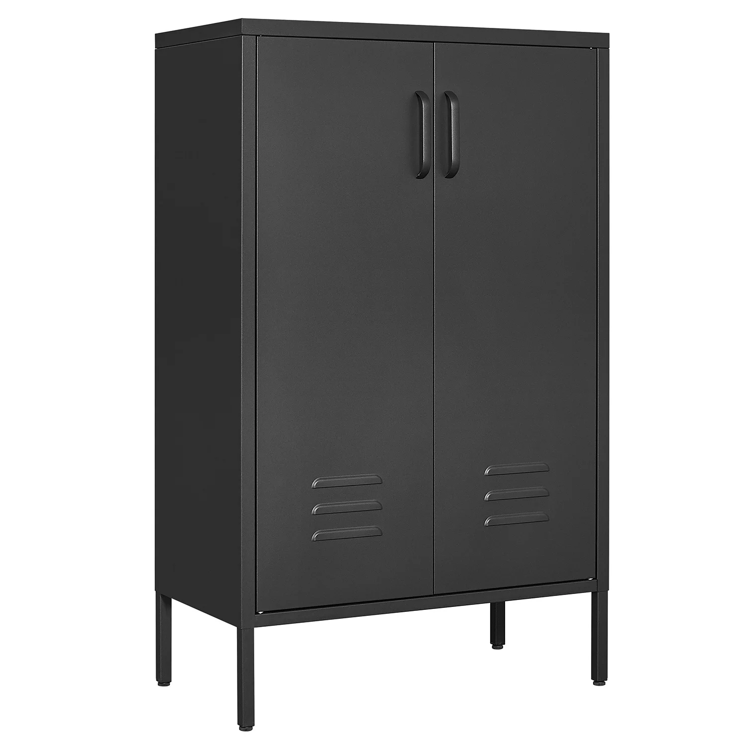 Seizeen Metal Storage Cabinet for Tool Garage Home Improvement, Storage Cabinet with Doors and Shelves Adjustable, Black - Image 4