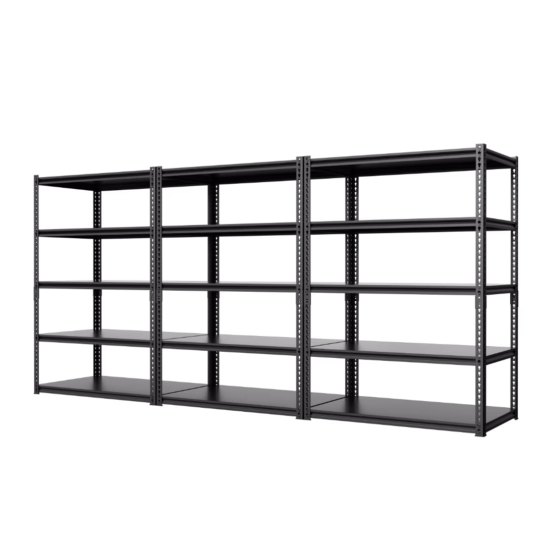 NAIZEA 2 Pack 72"H x 36"W x 18"D Garage Shelving, Heavy Duty Steel Shelving Storage Rack Shelves, 5 Tier Steel Shelf Rack Shelf Unit, 2000LB Capacity - Image 5