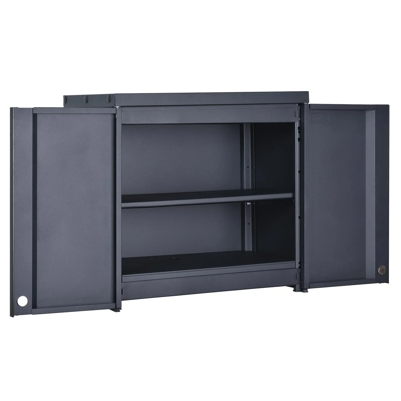 Edsal 28"W x 14"D x 26"H Garage Wall Mount Storage Cabinet, Black - Image 2