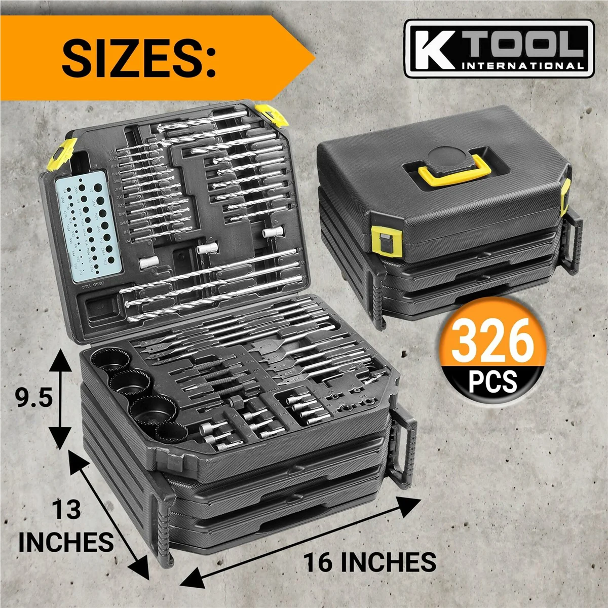K Tool 10330 326-Piece Drill Bit/Accessory Set, Portable, Versatile Use - Image 4