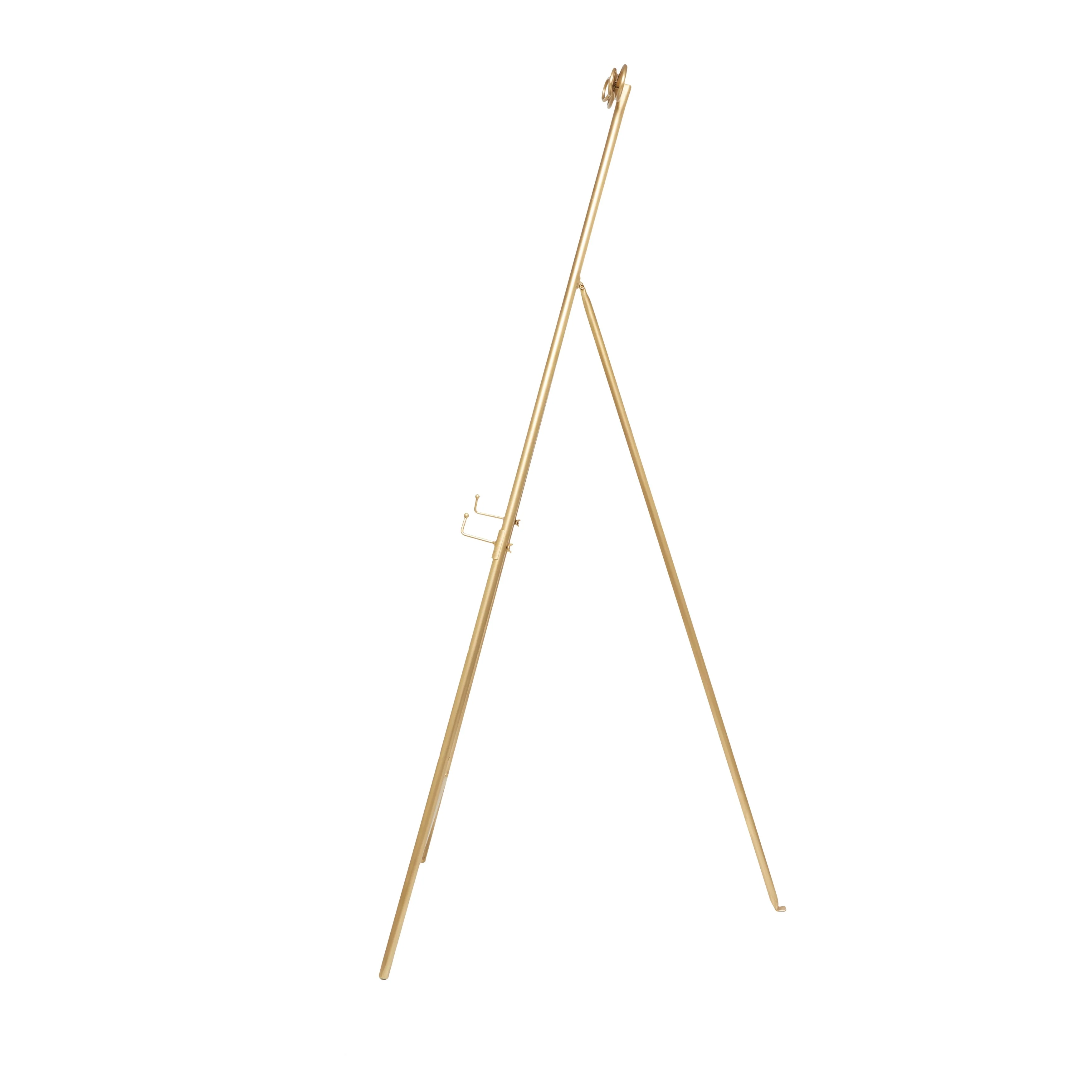Tall Adjustable 3-Tier Metal Display Stand, Gold Floor Easel with Bow Top - Image 4