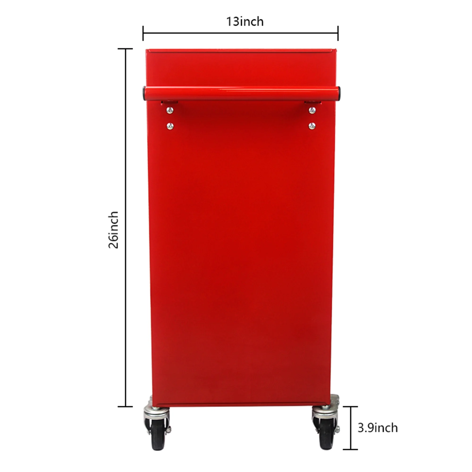 4 Drawers Multifunctional Tool Cart with Wheel Steel Tool Chest Storage Cabinet - Image 16
