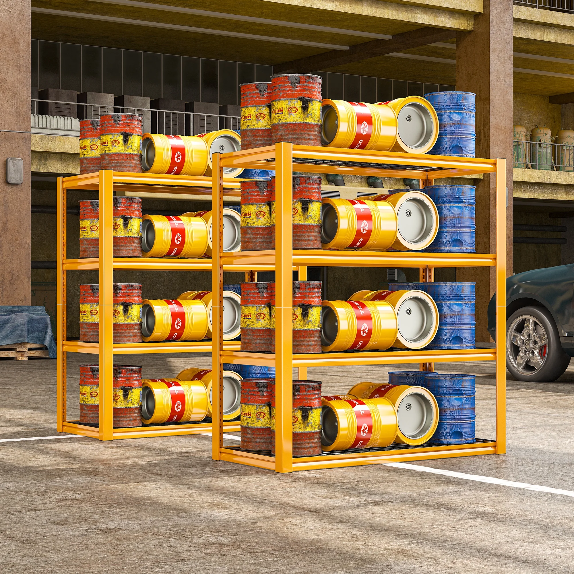 REIBII 2200LBS Garage Shelving Units Heavy Duty Adjustable Metal Shelving 4 Tier Storage Shelves,39.4" W x 19.7" D x 59.9H - Image 13