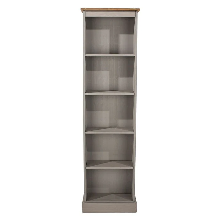 Tall Narrow Wood Bookcase, Slim Freestanding Bookshelf for Small Spaces, Home Office and Living Room - Image 7