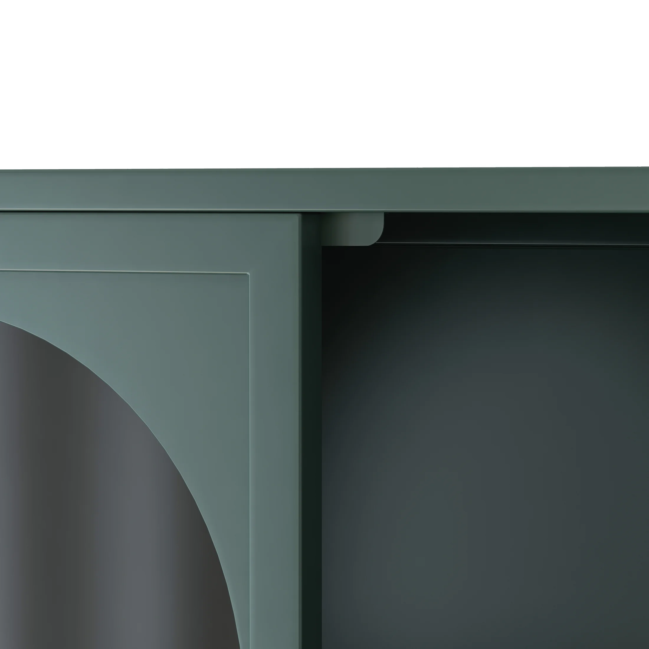 Dasun 47.25" Four-door Glass Wall Cabinet Storage, Wall-mounted, Suitable for Kitchen, Living Room, Bathroom(Black) - Image 9
