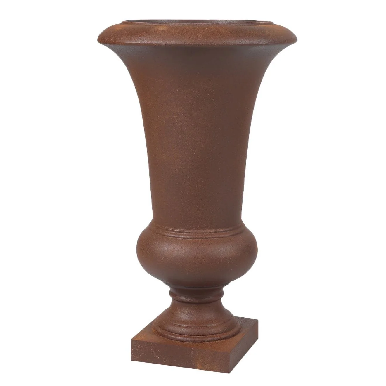 22.75" Tall Handmade Fiber Stone Urn Planter Pot, Decorative Outdoor Garden Flower Container for Patio and Home - Image 12
