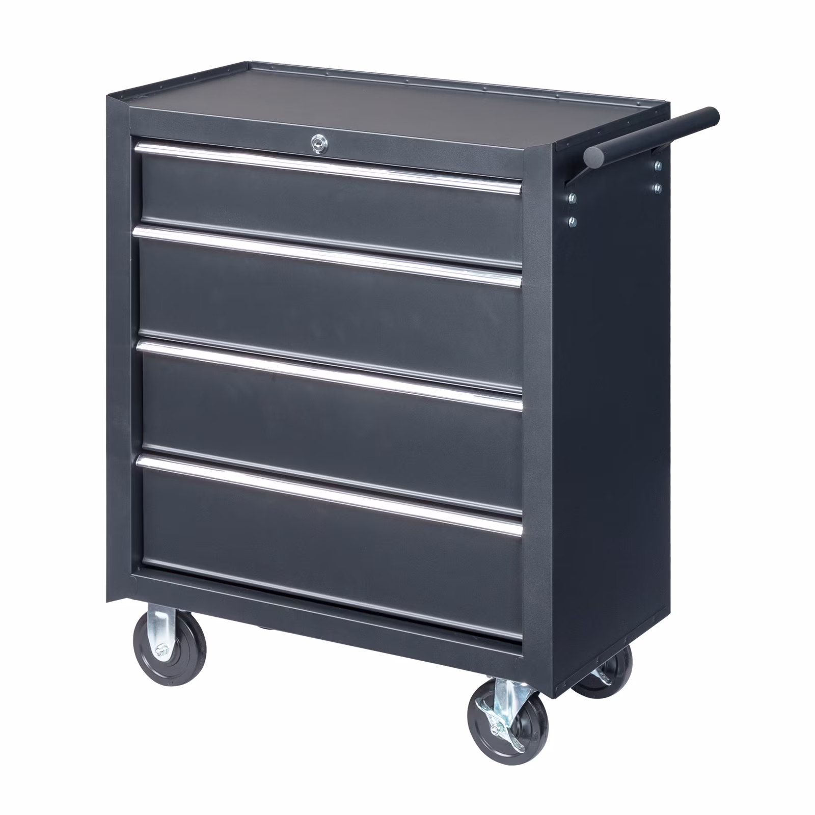 IVV Tool Storage Box Chest with 5 Drawers Steel Repair Tool Box with Lock and Key, Black - Image 3