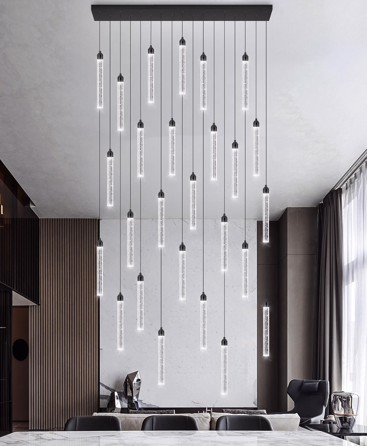 Modern Crystal Pendants Lighting Mini Chandelier for Kitchen Island LED Dimmable Ceiling Handing Lighting Adjustable Flush Mount Ceiling Light for Dining Room Hallway - Image 29