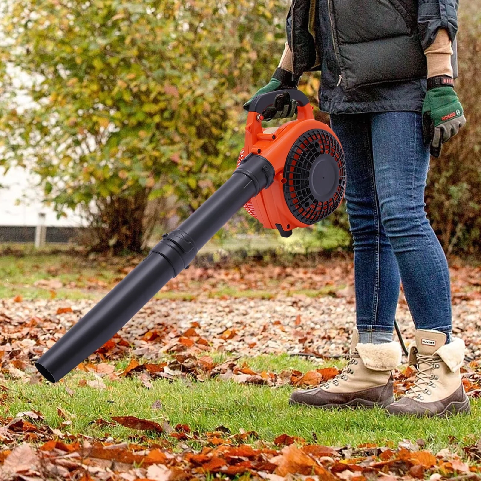 Aiqidi Gas Leaf Blower for Yard, 25.4CC 2-Stroke Gas Powered Leaf Blower Commercial Handheld Grass Lawn Garden Dust Blowing Cleaning Tool 7500Rpm - Image 3