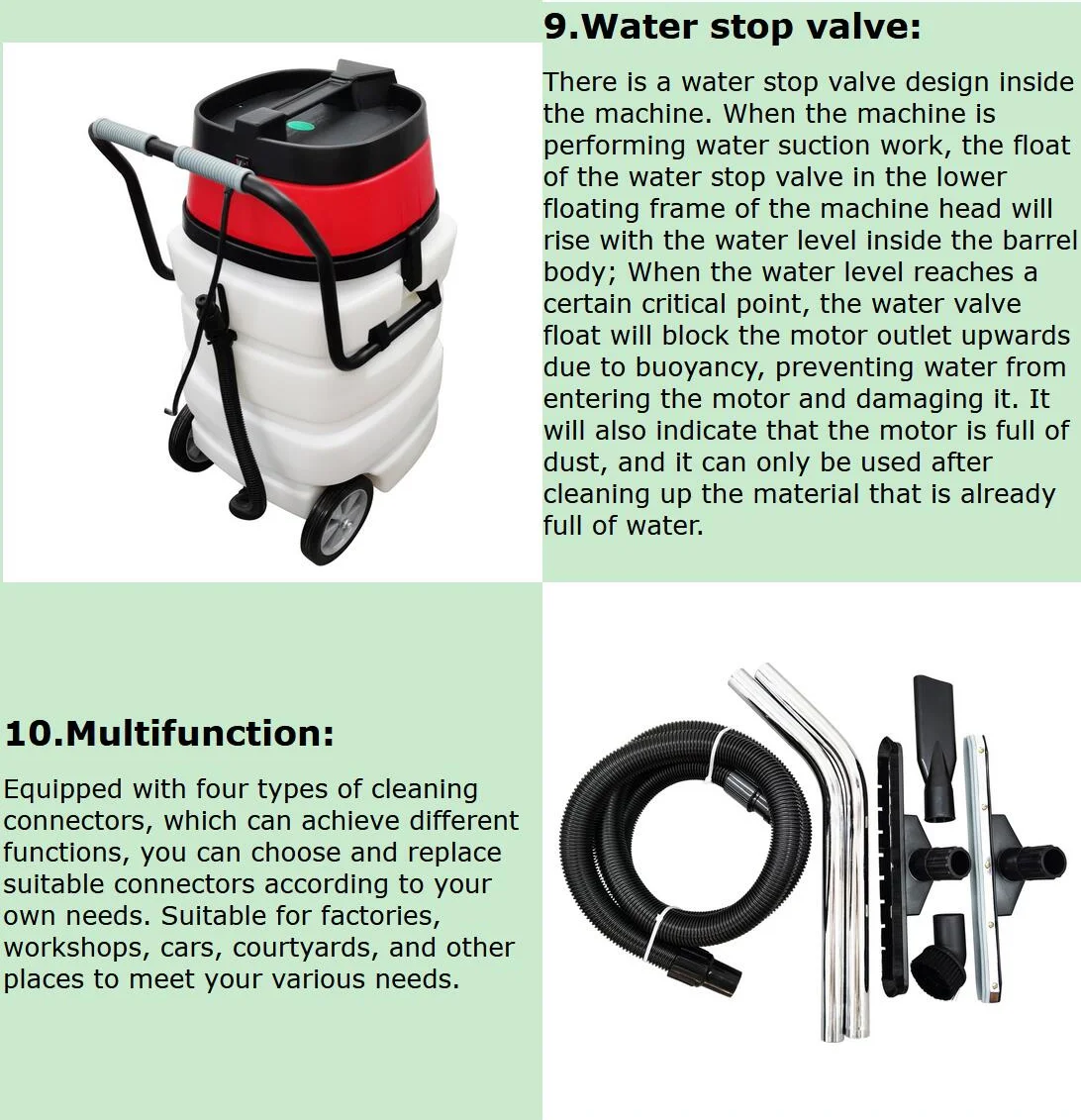 Techtongda 24 Gallon Industrial Wet and Dry Vacuum Cleaner Commercial Water Suction Machine 2-motors - Image 17