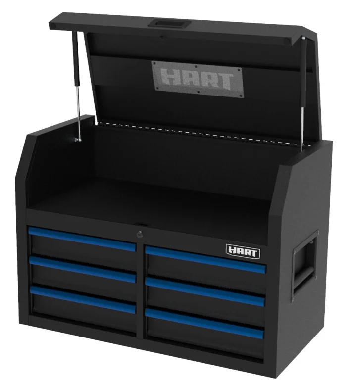 HART 36-Inch 5-Drawer Rolling Tool Cabinet with Wood Top, Locking Steel Garage Storage, Black - Image 14