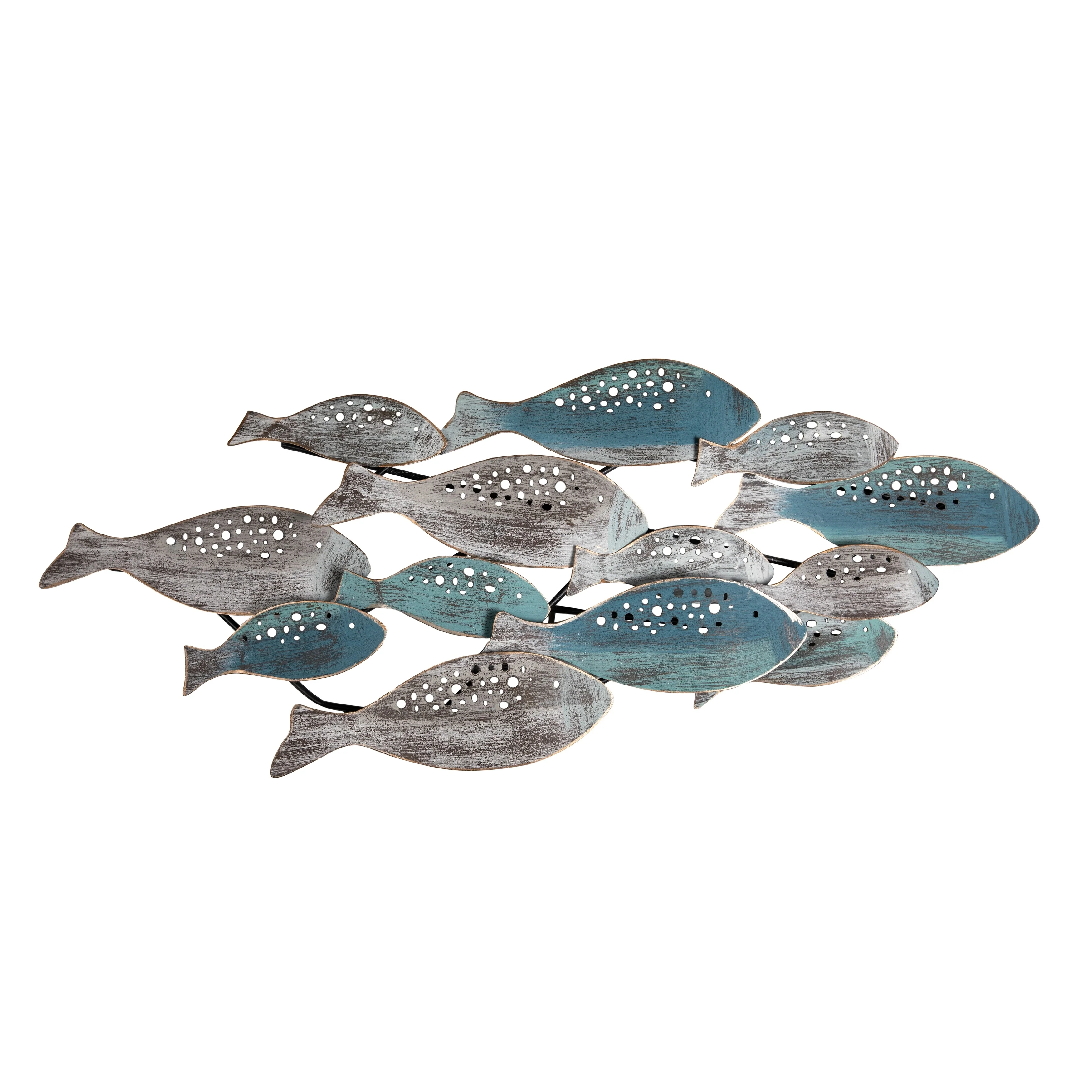 Modern Coastal Metal Wall Art, Decorative Fish Wall Sculpture for Living Room, Bedroom and Home Decoration - Image 3