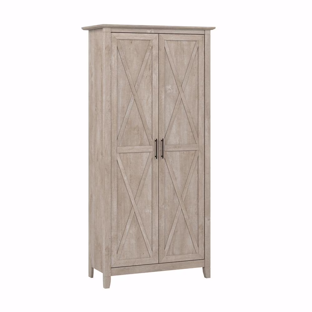 Key West Tall Storage Cabinet with Doors in Bing Cherry - Engineered Wood - Image 7